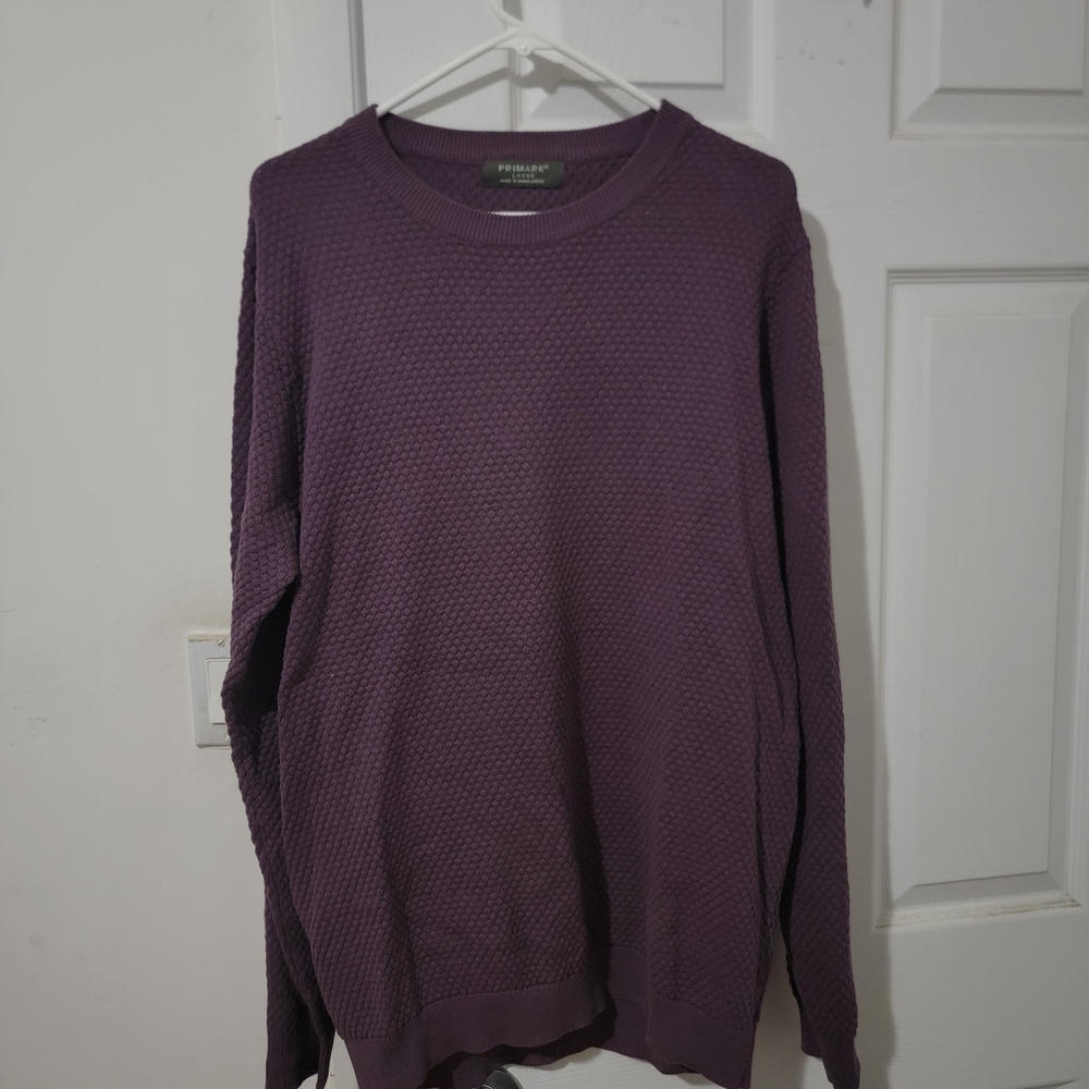 Primark Men's Crewneck Sweater in Deep Purple